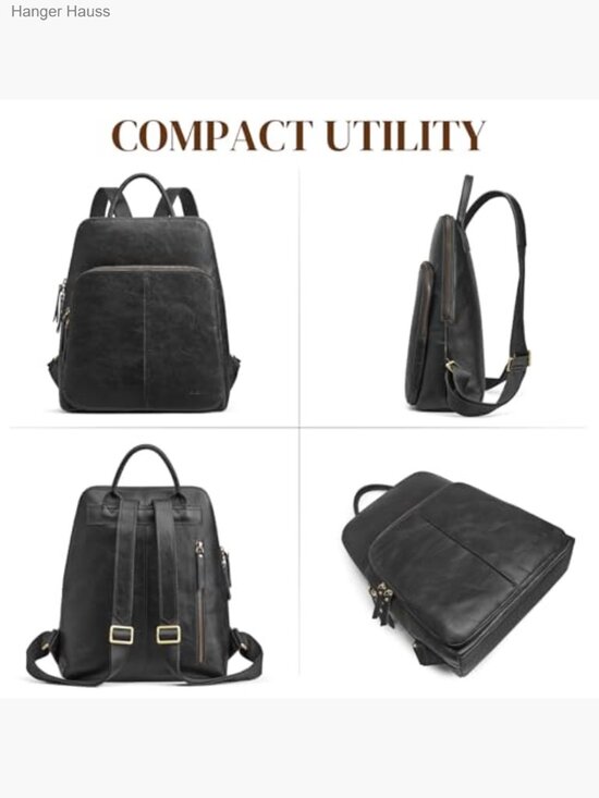 Small Leather Fashion Backpack Anti-theft RFID Travel Bag Laptop main image 2